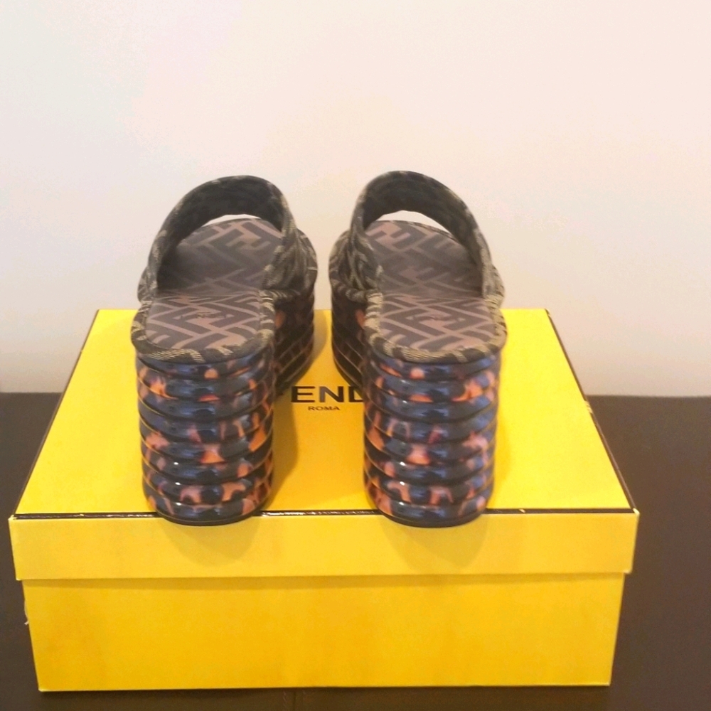 Fendi Platform Wedge Sandals View 4